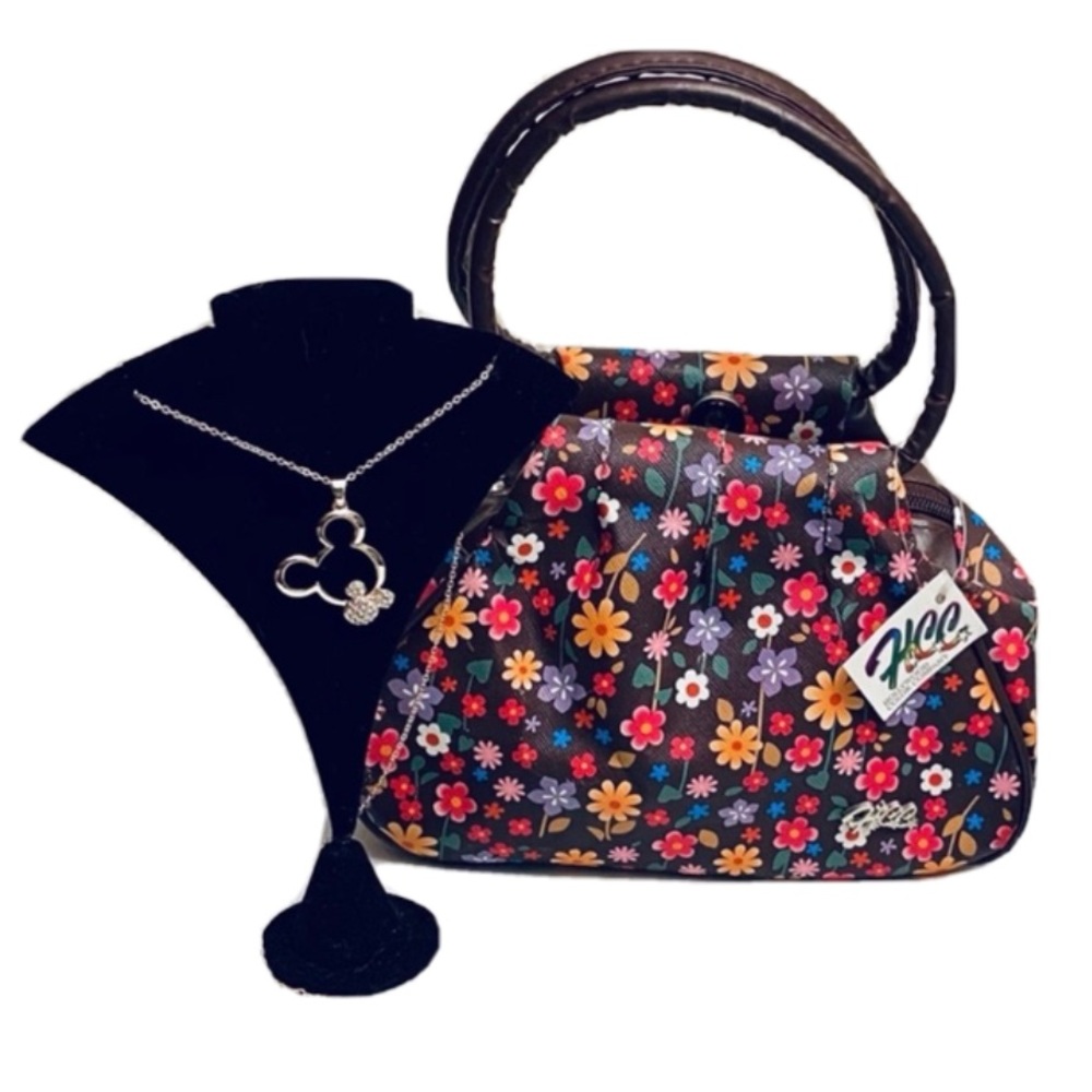 BNWT Adorable HCC Mini Designer Hand Bag, Small, Free Minnie Mouse Necklace
